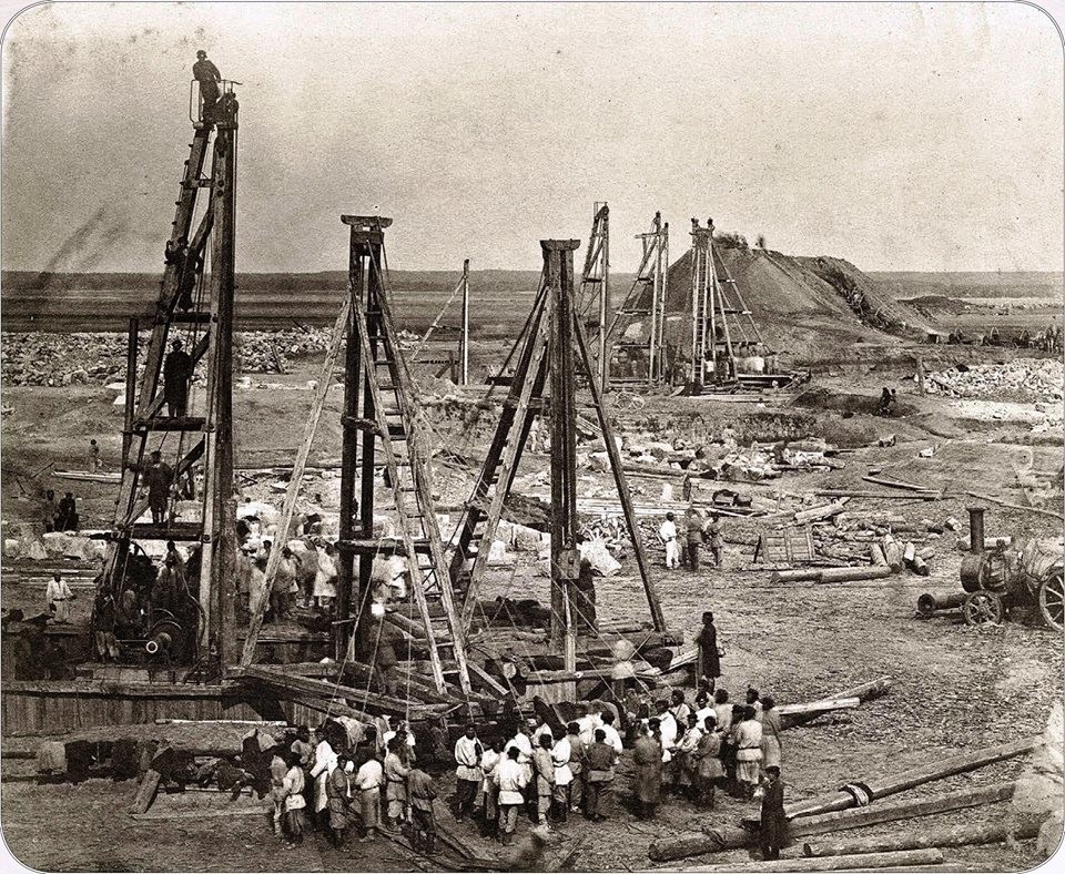 Начало строительства в Пензе железнодорожного моста через Суру.1873г.jpg
